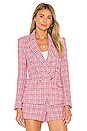 view 2 of 6 Kenzie Double Breasted Blazer in Fuchsia Multi