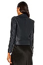 view 3 of 4 Billie Belted Leather Jacket in Midnight