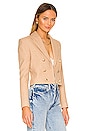 view 3 of 5 Inez Cropped Blazer in Almond