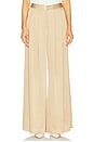 view 1 of 6 Aubrie Mid Rise Wide Leg Pant in Latte