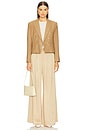 view 5 of 6 Aubrie Mid Rise Wide Leg Pant in Latte