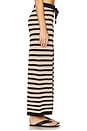 view 3 of 6 PANTALON EN MAILLE GAELLE in Black & Natural Stripe