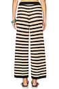 view 4 of 6 PANTALON EN MAILLE GAELLE in Black & Natural Stripe