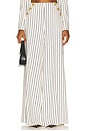 view 1 of 6 Kingston Wide Leg Pant in Vintage White & Black Pinstripe