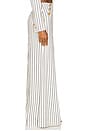view 3 of 6 Kingston Wide Leg Pant in Vintage White & Black Pinstripe