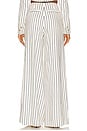 view 4 of 6 Kingston Wide Leg Pant in Vintage White & Black Pinstripe