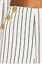 view 6 of 6 Kingston Wide Leg Pant in Vintage White & Black Pinstripe