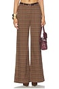 view 1 of 6 ШИРОКИЕ БРЮКИ PILAR in Dark Brown Multi Houndstooth
