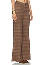 view 2 of 6 ШИРОКИЕ БРЮКИ PILAR in Dark Brown Multi Houndstooth
