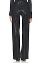 view 4 of 6 Clayton High Rise Wide Leg in Noir Coated