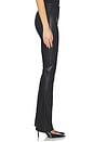 view 3 of 6 Selma High Rise Sleek Baby Boot Pant in Noir Coated