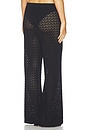 view 4 of 6 Gaelle Pointelle Knit Pant in Black