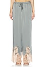view 1 of 6 PANTALÓN MIREL LACE TRIM DRAWSTRING  in Smokey Olive & Praline