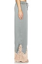 view 3 of 6 PANTALÓN MIREL LACE TRIM DRAWSTRING  in Smokey Olive & Praline