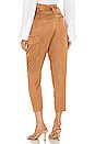 view 3 of 4 Roxy Paperbag Cargo Pant in Dark Camel