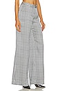 view 2 of 4 Gavin Wide Leg Pant in Ivory & Black Plaid