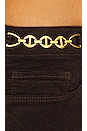 view 5 of 5 Stevie Straight Gold Chain Pant in Chocolate