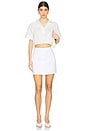 view 5 of 6 Kris Button Mini Skirt in White