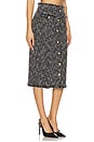 view 2 of 6 Tai Snap Midi Skirt in Black & Ecru