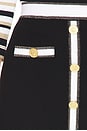 view 6 of 6 ЮБКА МИНИ EMI in Black, White, & Gold Lurex