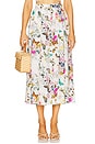view 1 of 6 Seina Midi Skirt in White Charonda Butterfly