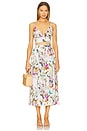 view 5 of 6 Seina Midi Skirt in White Charonda Butterfly