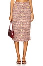 view 1 of 6 FALDA MIDI TAI in Mauve & Tan Multi