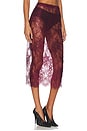 view 2 of 6 Makena Lace Pencil Skirt in Dark Port