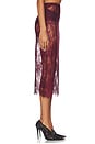 view 3 of 6 Makena Lace Pencil Skirt in Dark Port