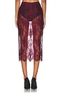 view 4 of 6 Makena Lace Pencil Skirt in Dark Port