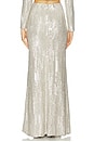 view 4 of 6 Sequin Zeta Long Skirt in Silver Sequin Swirl
