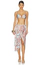 view 5 of 6 Marena Sarong in Ice Blue Multi