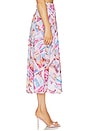 view 3 of 6 Seina Midi Skirt in Light Pink Multi Small Postcard Print