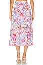 view 4 of 6 Seina Midi Skirt in Light Pink Multi Small Postcard Print