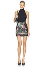 view 6 of 6 FALDA MARSEILLE  in Black Multi Rose Tapestry
