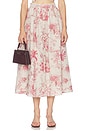 view 1 of 6 JUPE SEINA MIDI in Tan Multi Textured Jungle Toile