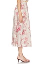 view 3 of 6 JUPE SEINA MIDI in Tan Multi Textured Jungle Toile
