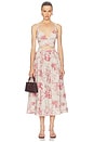view 5 of 6 JUPE SEINA MIDI in Tan Multi Textured Jungle Toile