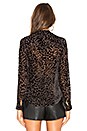 view 4 of 6 Lydia Velvet Burnout Top in Espresso