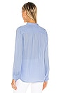 view 3 of 4 Bianca Band Collar Blouse in Seaside Blue