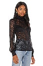 view 2 of 4 Samara Lace Turtleneck Top in Black