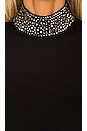view 5 of 5 Maya Embellished Mock Neck Top in Black & Black Hematite