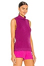 view 2 of 5 Sabrina Sleeveless Turtleneck in Rose Violet