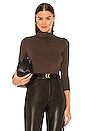 view 1 of 4 Turtleneck 3/4 Sleeve Top in Espresso
