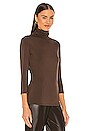 view 2 of 4 Turtleneck 3/4 Sleeve Top in Espresso