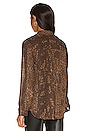 view 3 of 4 Nina Long Sleeve Blouse in Brown Croc