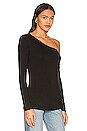 view 2 of 5 Hattie Long Sleeve Off On shoulder Top in Black