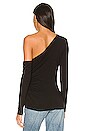 view 4 of 5 Hattie Long Sleeve Off On shoulder Top in Black