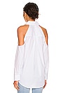 view 3 of 4 Morgan Cold Shoulder Blouse in White