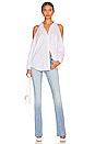 view 4 of 4 Morgan Cold Shoulder Blouse in White